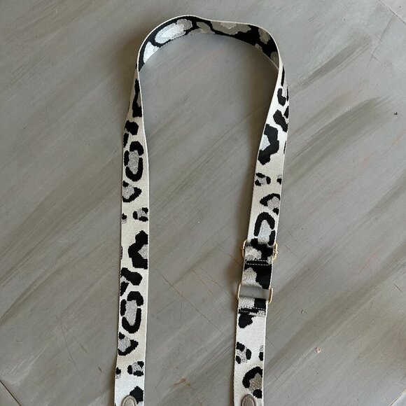 Reversible Leopard Print Wide Detachable Purse Strap Adjustable - Picture 2 of 7